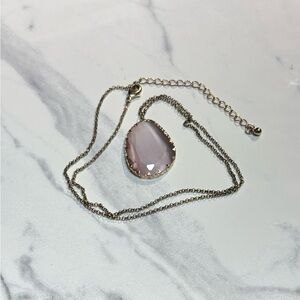 Elegant Rose Colored Pendant Necklace